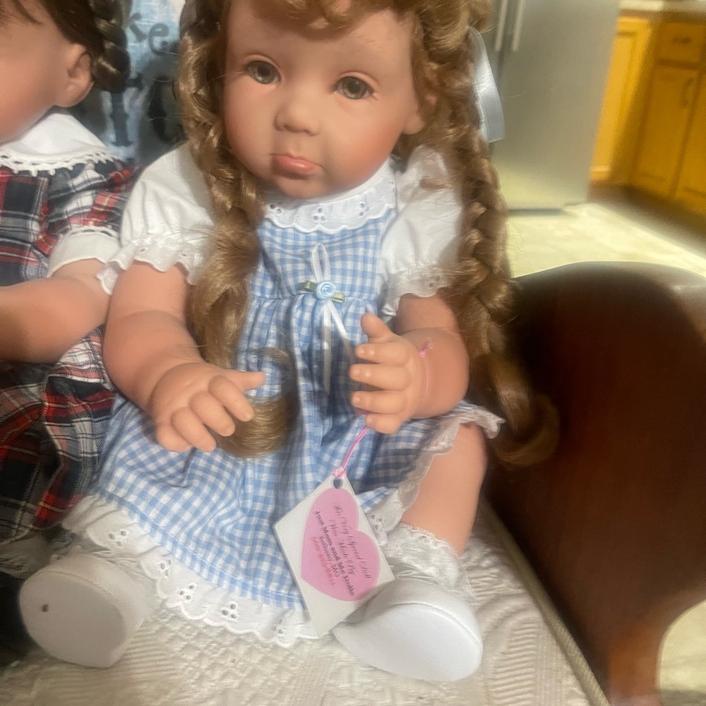 Charming Blue and White Doll with Braided Hair